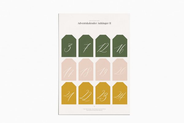Adventskalender Anhänger